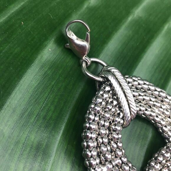 Silver Infinity Adjustable Chunky Texture Bracelet - Picture 4 of 8